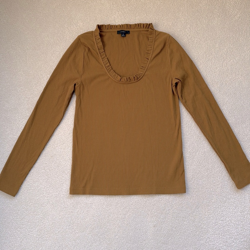 J.Crew Scoop Neck Ribbed Top - Picture 1 of 5